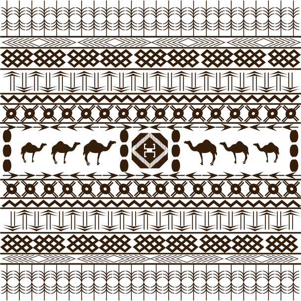 afrikanischer Hintergrund, Textur mit Tieren und ethnischen Motiven - Foto, Bild