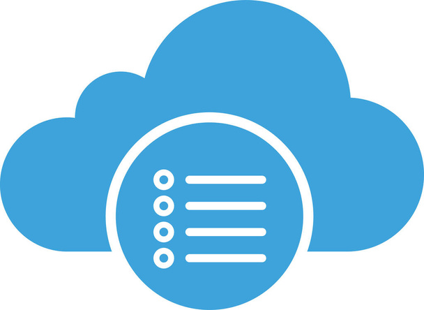 katalógus felhő számítástechnikai felhő tárhely ikon szilárd stílusban - Vektor, kép