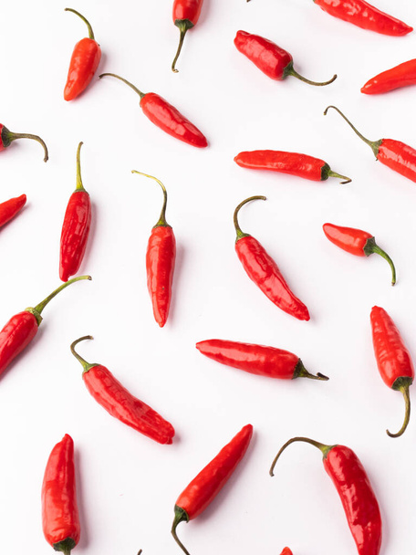 Fresh Red Chili with white background stock image. - Valokuva, kuva