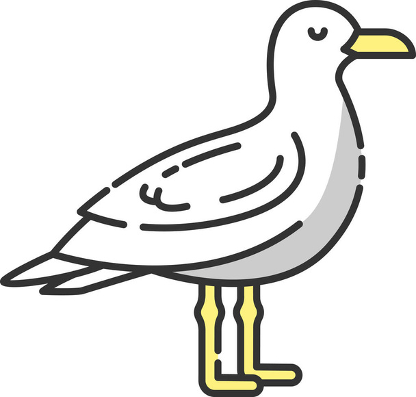 Значок чайки-чайки - Вектор,изображение