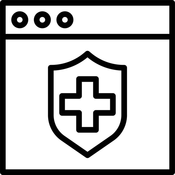 значок медичної медицини humanpictos в категорії комп'ютерної безпеки інтернету
 - Вектор, зображення