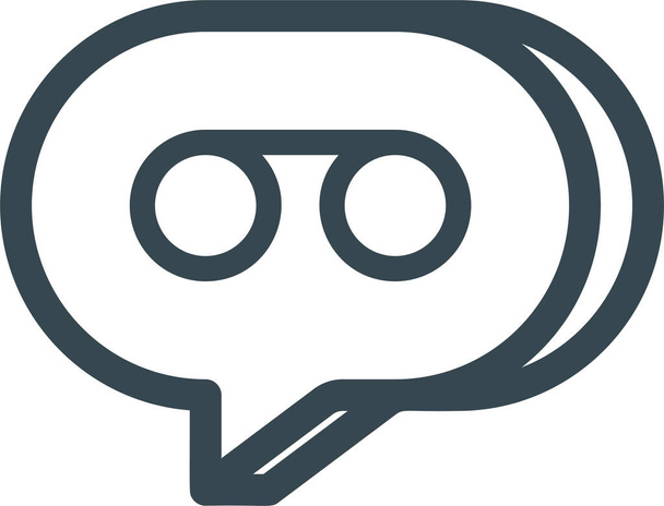 icona del messaggio di chat audio in stile contorno - Vettoriali, immagini