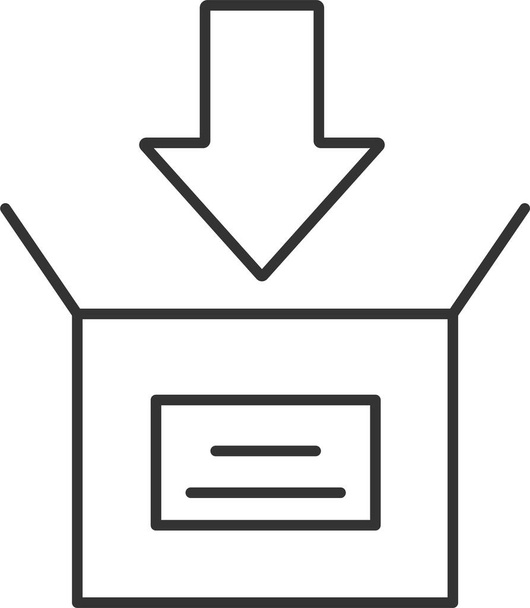 arrow box insert icon in outline style - Vektor, kép