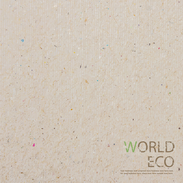 world map recycled paper craft stick on white background  - Vector, Image