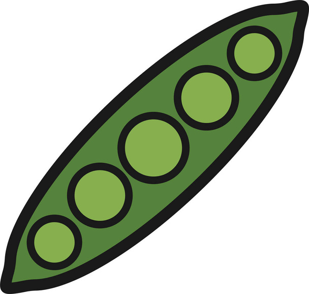 beans pea peas icon in filled-outline style - Vektor, obrázek