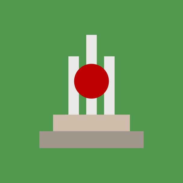 Shaheed Minar, památka Bangladéše. Ilustrace Shaheed Minar, 21. února slaví národní jazykový den. Národní symbol pro památník bojovníků za svobodu. - Vektor, obrázek