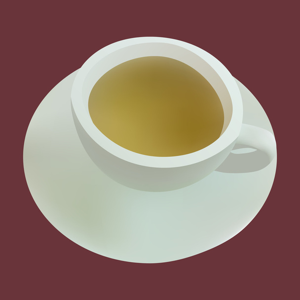 tazza di tè verde - Vettoriali, immagini