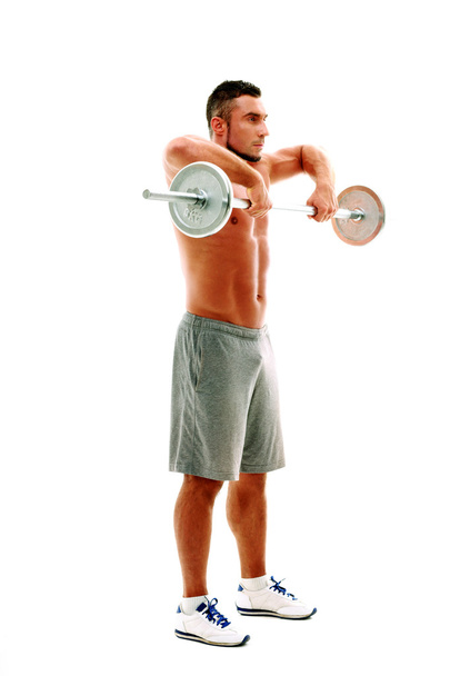 Handsome muscular sportsman isolated - Фото, зображення