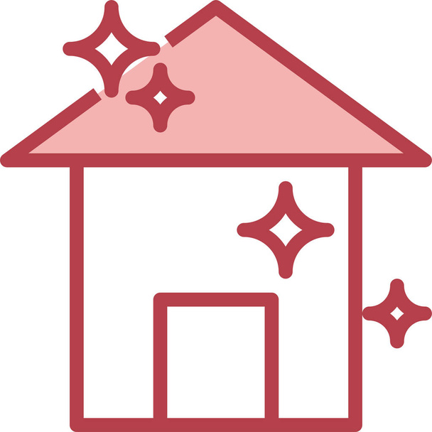 ikona úklidového domu - Vektor, obrázek