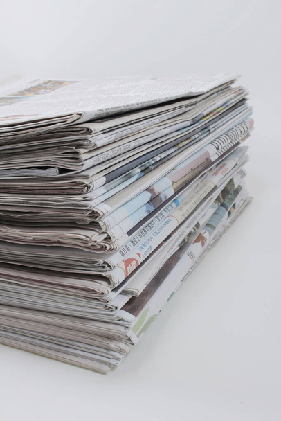 stack of newspapers, Pile of newspapers on background  - Photo, Image