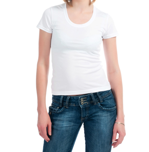 White t-shirt - Foto, afbeelding