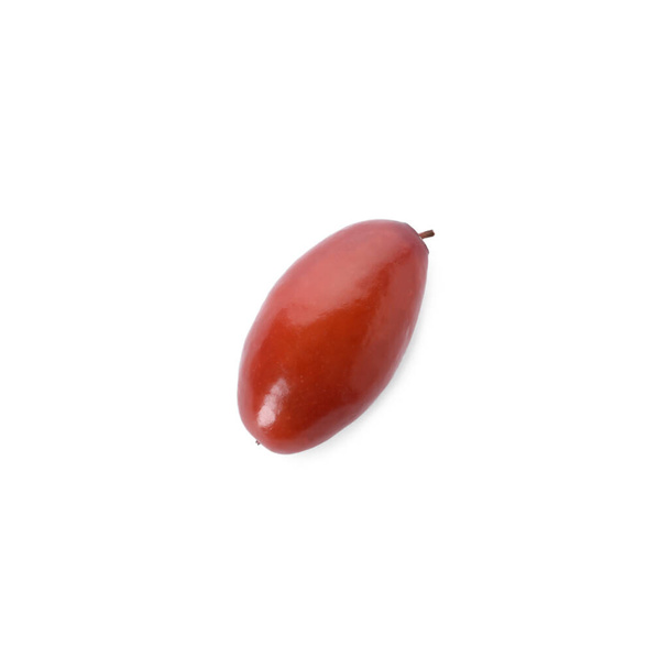 One ripe red date isolated on white - Foto, afbeelding