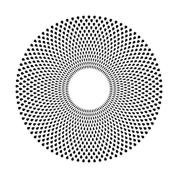 Abstracte cirkel stippen patroon. Rond design element. Vectorkunst. - Vector, afbeelding