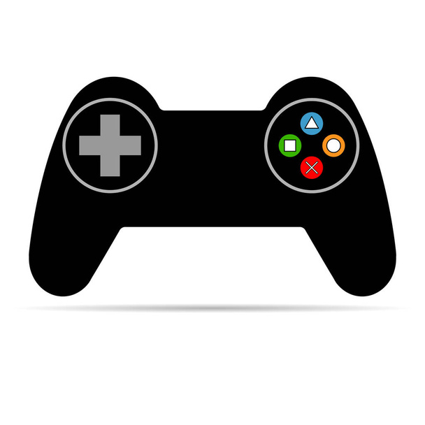 Konsole Gaming Gamepad-Symbol Schatten, Joystick-Gadget-Technologie Taste Vektor-Abbildung, Spaß spielen Spiel . - Vektor, Bild