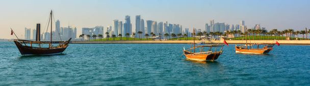 Skyline in Doha, Qatar. - Фото, зображення