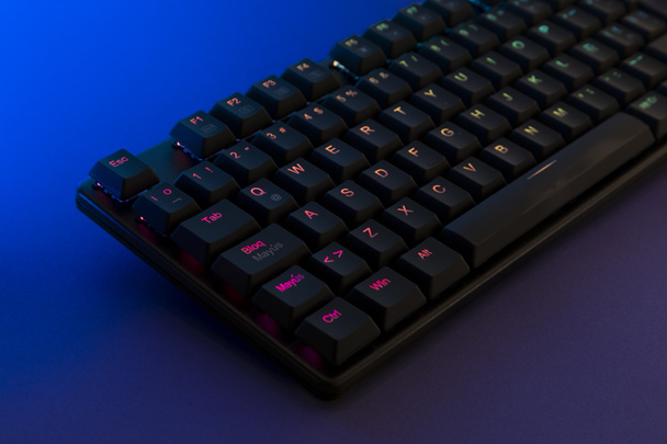 Mechanical keyboard with rgb lighting - Photo, Image