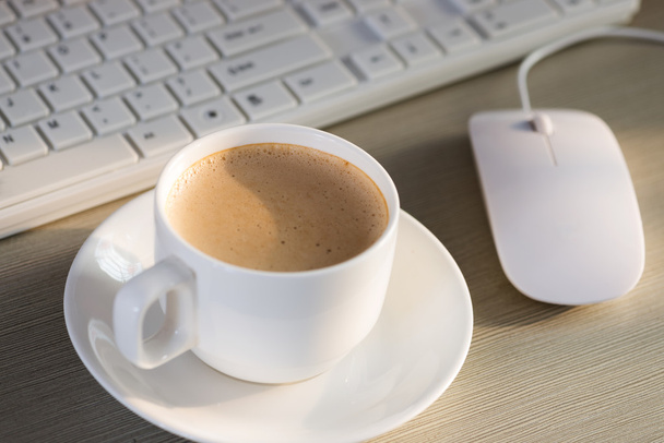 Coffee and keyboard - Fotografie, Obrázek