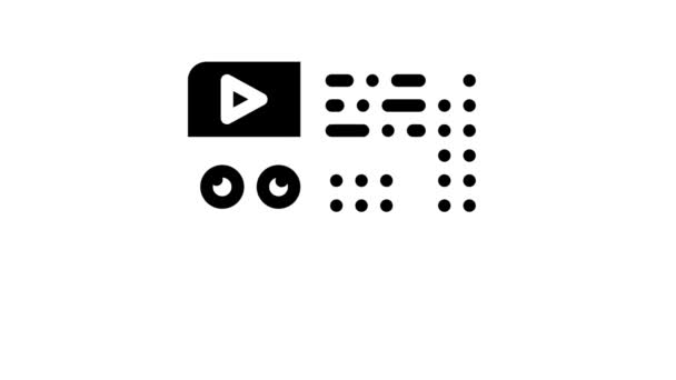 Configurações vídeo conferência linha de chamada ícone animação - Filmagem, Vídeo