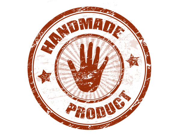 pieczęć Handmade produkt - Wektor, obraz