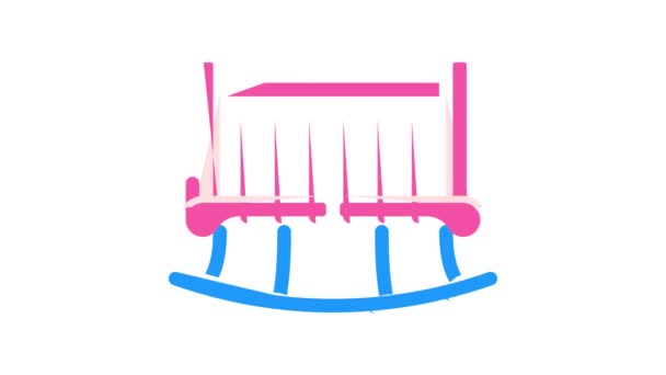 baby furniture color icon animation - Πλάνα, βίντεο