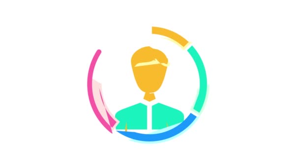 habilidades candidato color icono animación - Metraje, vídeo