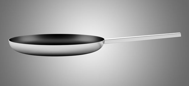 cooking pan isolated on gray background - Photo, Image