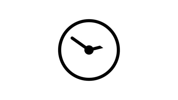 wall clock glyph icon animation - Footage, Video
