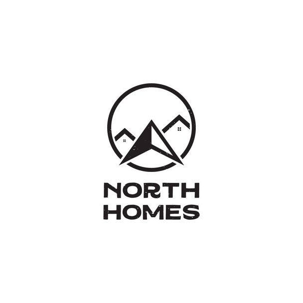 fel nyíl északi otthoni logó - Vektor, kép