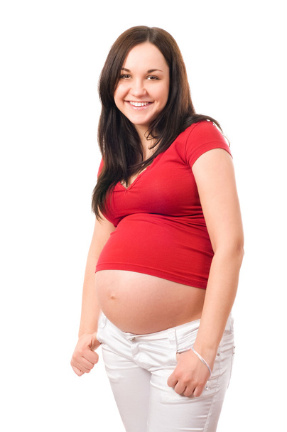 Portrait of joyful beautiful pregnant woman - Foto, imagen