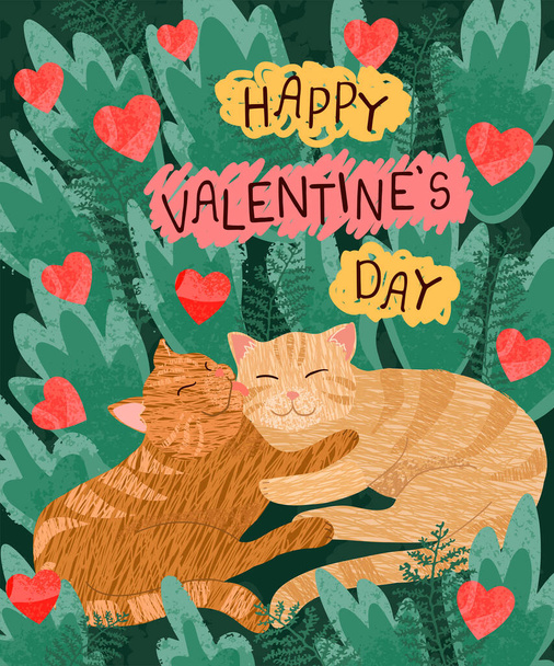 Valentines Day Greeting Card - Vektör, Görsel
