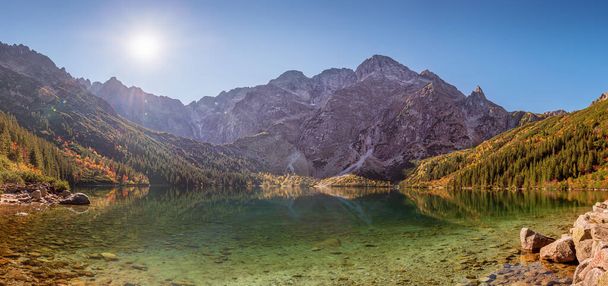 Morskie Oko järven panoraama Tatra vuoristossa - Valokuva, kuva