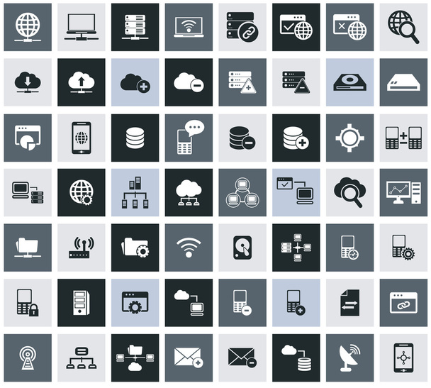 Networking, storage and Communication icon set,vector - Vector, Image