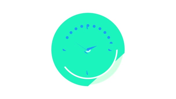 wall clock color icon animation - Footage, Video