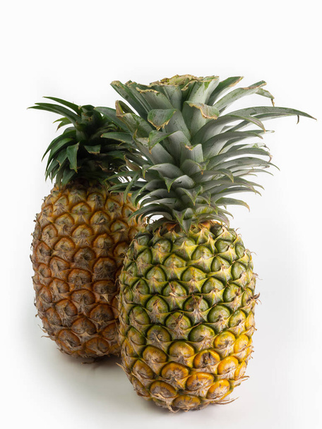 Ripe pineapple isolated on white background , healthy food. - Foto, Bild