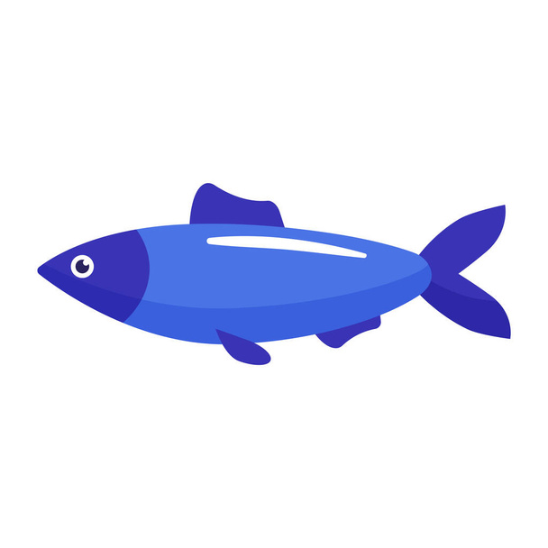 Vector Cartoon frischer Meeres- oder Flussfische. Öko-Lebensmittel einkaufen. - Vektor, Bild