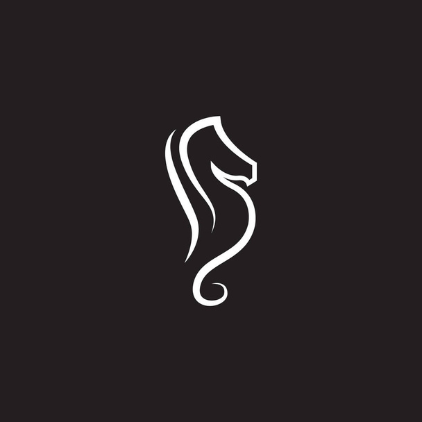 modern shape seahorse logo symbol icon vector graphic design illustration idea creative - Vector, Image