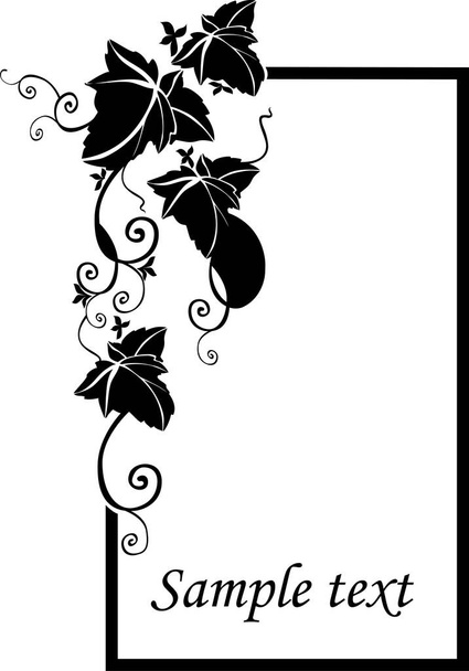 Vineyard floral illustration on white background - Вектор,изображение