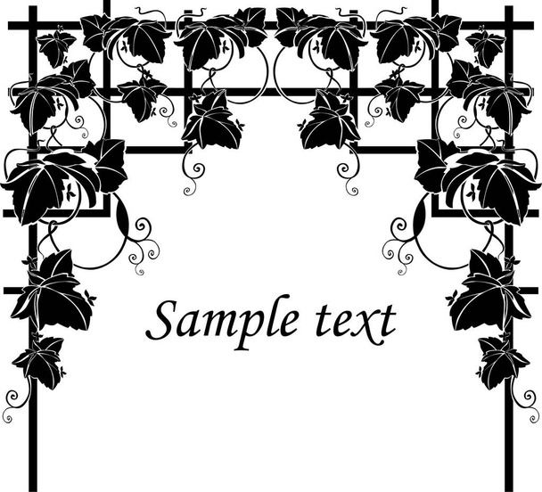 vector illustration of a floral frame with flowers - Vettoriali, immagini