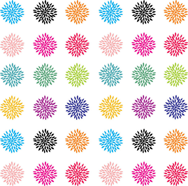 Abstract colorful seamless pattern on white background - Vetor, Imagem