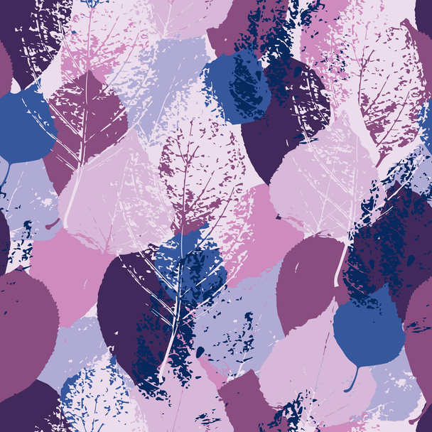 紫とピンクの葉のパターン - ベクター画像