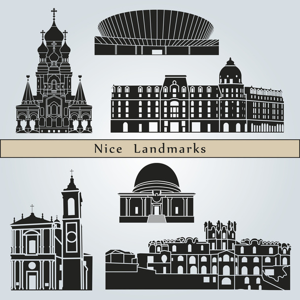 Nice landmarks and monuments - Vector, Image