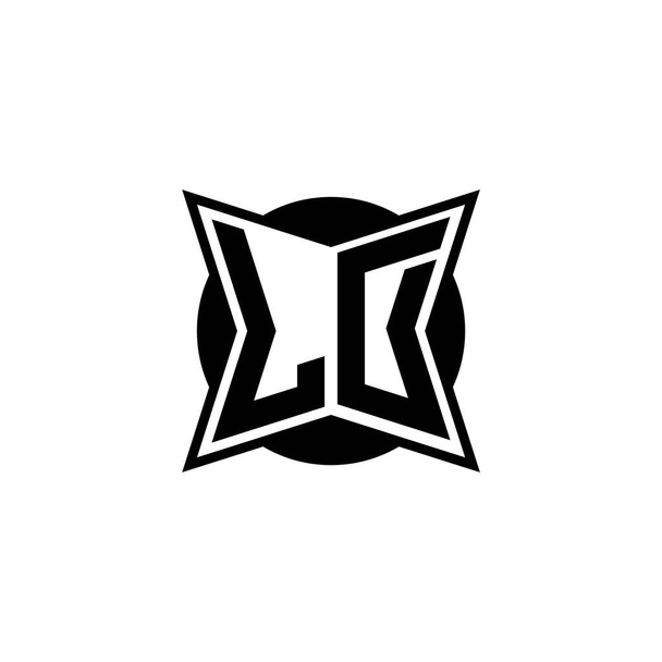 LD Monogram logo harfi ve modern geometrik stil tasarımı. Geometrik şekil yuvarlanmış, daire dikdörtgeni ve üçgen şekil logosu dizaynı - Vektör, Görsel
