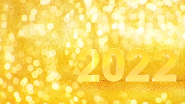 Happy New Year movie. Start to the year 2022. 3D animation - Footage, Video