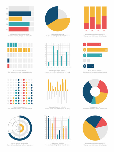 Infographics elements set - Vektor, obrázek