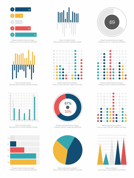 Infographics elements set - Vector, imagen