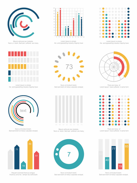 Infographics elements set - Vector, afbeelding