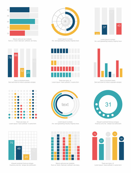 Infographics elements set - Vektor, Bild