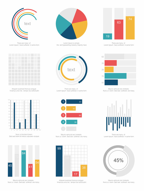 Infographics elements set - Vektor, obrázek