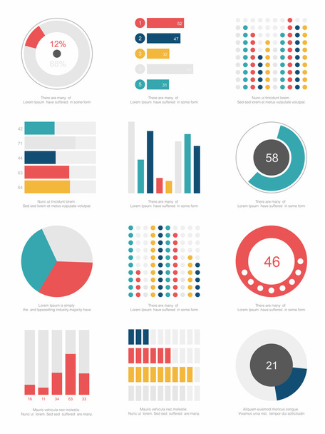 Infographics elements set - Vektor, Bild