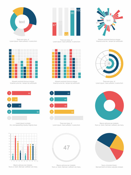 Infographics elements set - Wektor, obraz
